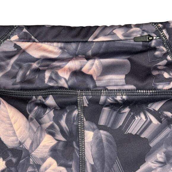 Nike Large Dri-Fit Ankle Leggings Floral Zip Pocket Elastic Waist Tie Drawstring - Picture 6 of 9